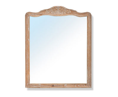 Bali Dresser Mirror Vanity Dressing Table Solid Oak Wood Frame Oak