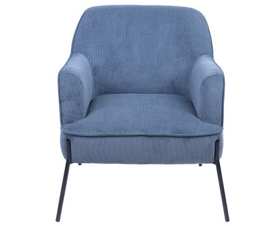 Leah Fabric Armchair Occasional Accent Arm Chair Blue