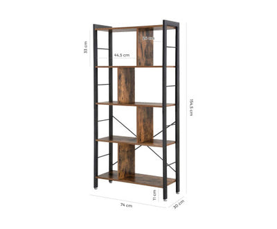 VASAGLE 4 Tier Bookshelf with Compartments