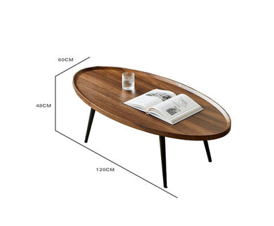 Coffee Table Living Room Accent Oval Table Contemporary Style Leisure Tea Table