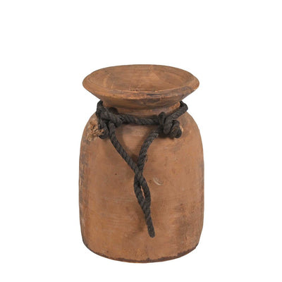 Wooden Pot with Rope Large