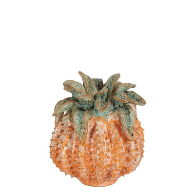 Pineapple Ceramic Sculpture Small Green Orange