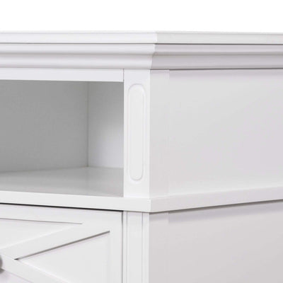 Sorrento White Medium 2 Draw Bedside Table