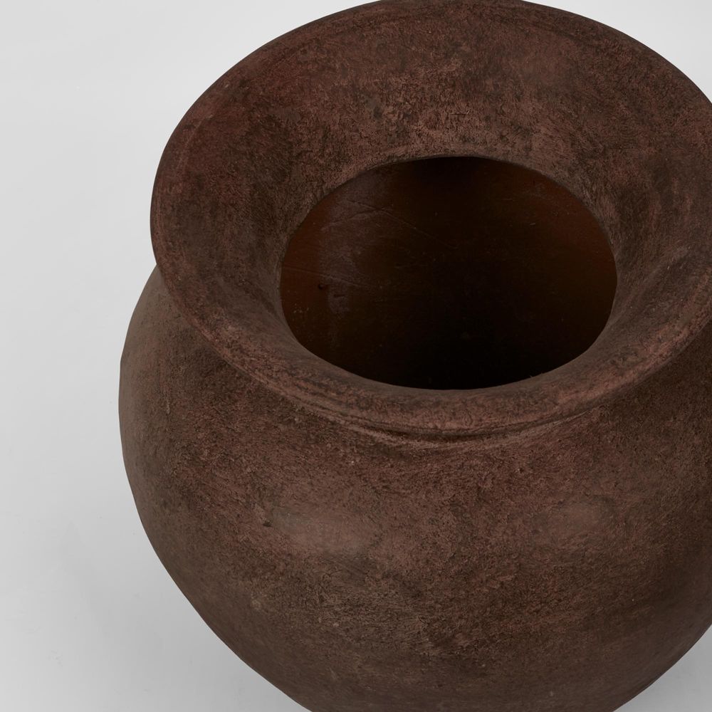 Novo Terracotta Pot Small Dark Brown