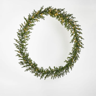 Classic Green Wreath 90cm With 90 LED