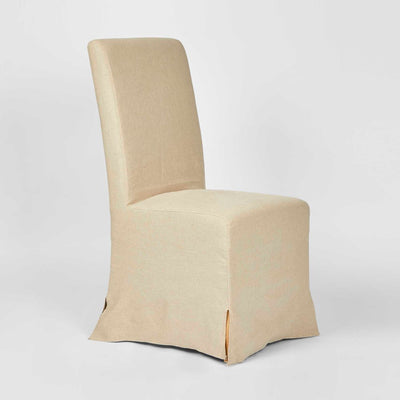 Ville Dining Chair Slip Cover Linen Natural