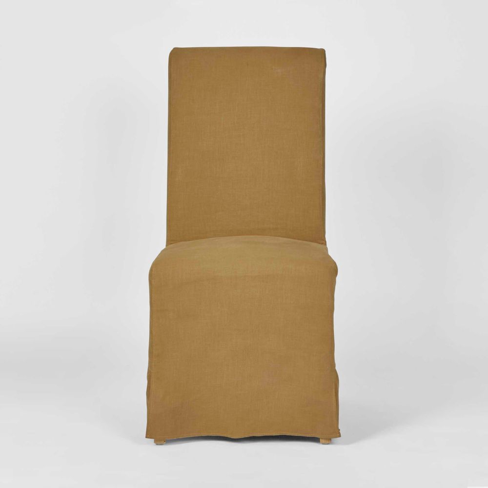 Ville Dining Chair Slip Cover Linen Nutmeg