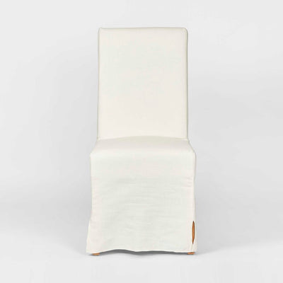 Ville Dining Chair Slip Cover Linen White