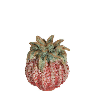 Pineapple Ceramic Sculpture Small Strawberry Pink