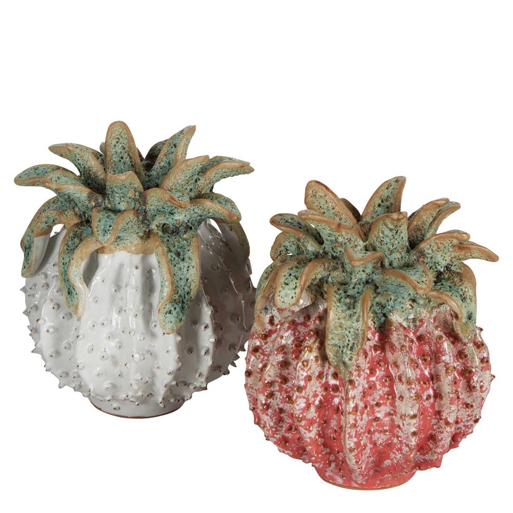 Pineapple Ceramic Sculpture Small Strawberry Pink