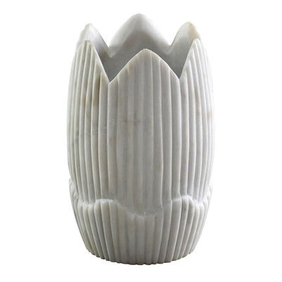 Mahina Marble Vase Large White