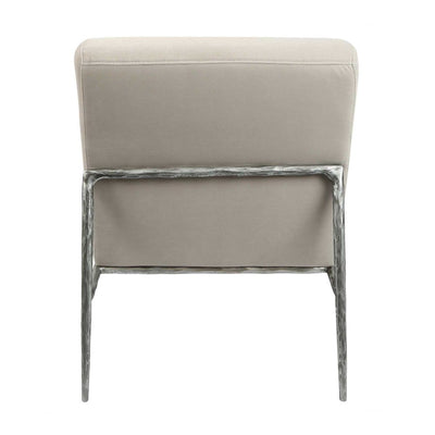 Aries Leisure Chair Pewter in Silver Velvet