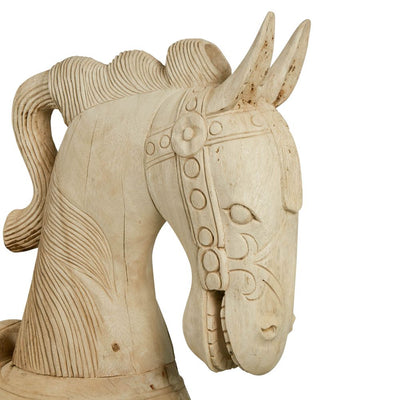 Wood Horse on Stand Large