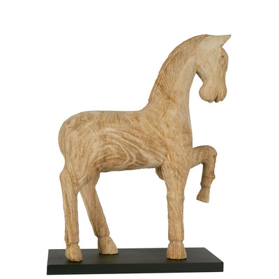 Wood Horse on Stand Medium