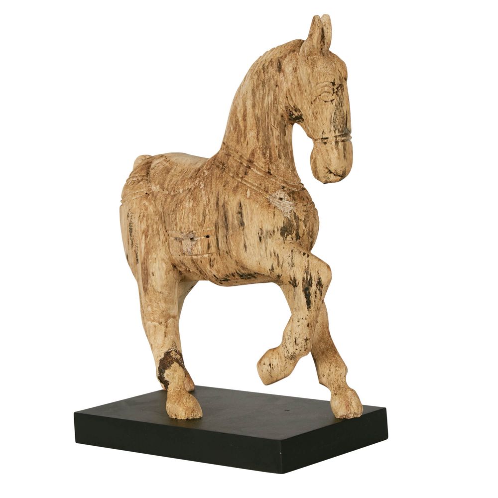 Wood Horse on Stand Small