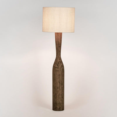 Callum Timber Floor Lamp Base With Natural Shade