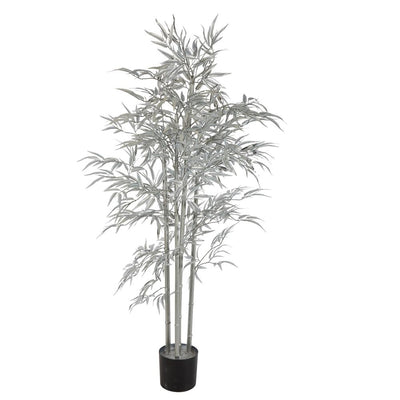 Bamboo Tree 880 Leaves Metallic Silver