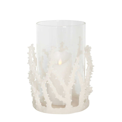 Coral Candle Holder Large White