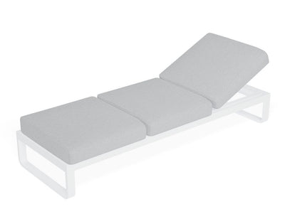 Fino Config D - Outdoor Modular Sofa in Matt White aluminium with Light Grey Cushions