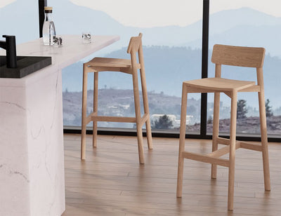 Andi Stool - Natural - 75cm Seat Height (Bar Bench Height)