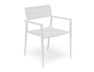 Halki Chair - Outdoor - White - With Light Grey Cushion