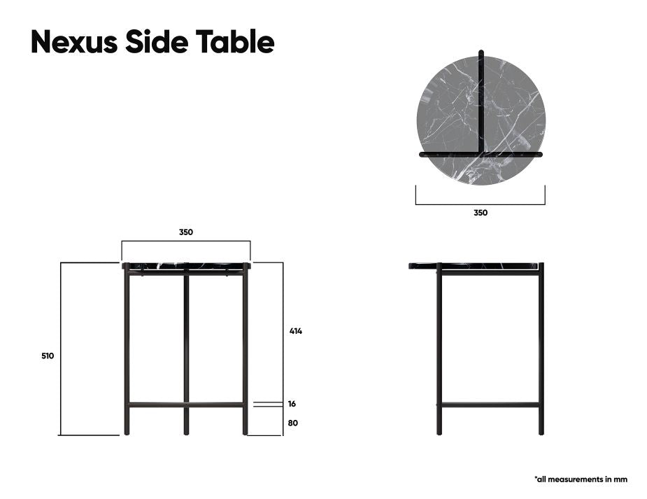 Nexus Marble Side Table - Green Guatemala