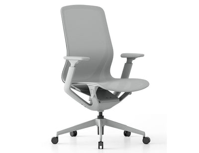 Gravity Ergonomic Office Chair - Light Grey Frame - Light Grey Mesh