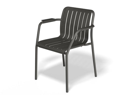 Roku Outdoor Armchair in Matt Charcoal - No Cushion
