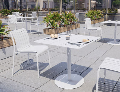Roku Cafe Table - Outdoor - White - 75 x 75cm Table Top