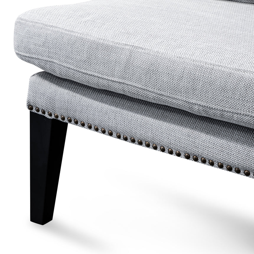 Velvet Lounge Wingback Chair in Light Texture Grey