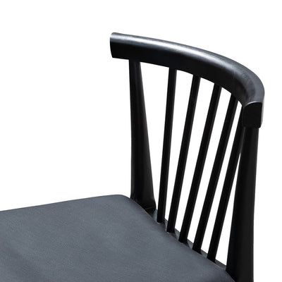 Dining chair - Solid timber and Black PU