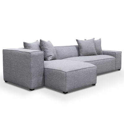 3 Seater Left Chaise Sofa - Graphite Grey