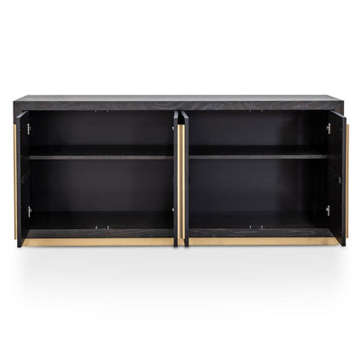 Wide Sideboard - Black and Brass