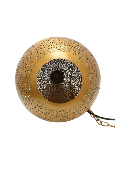 Aquarius Medium - Brass - Perforated Teardrop Pendant Light - House of Isabella AU