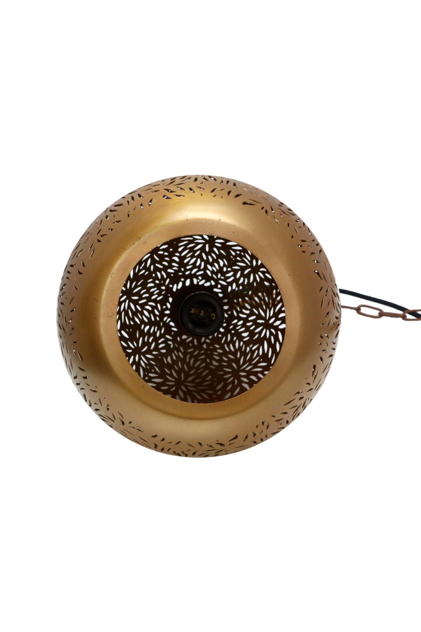 Aquarius Small - Brass - Perforated Teardrop Pendant Light - House of Isabella AU