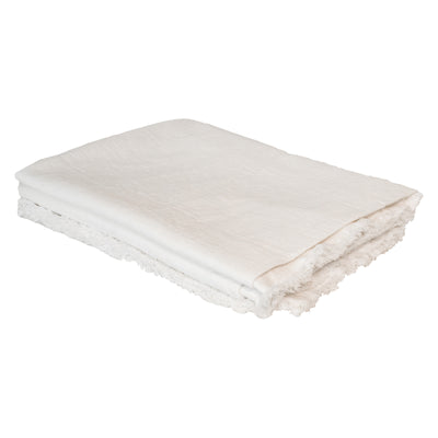 Elora Linen Throw White [Size: Large]