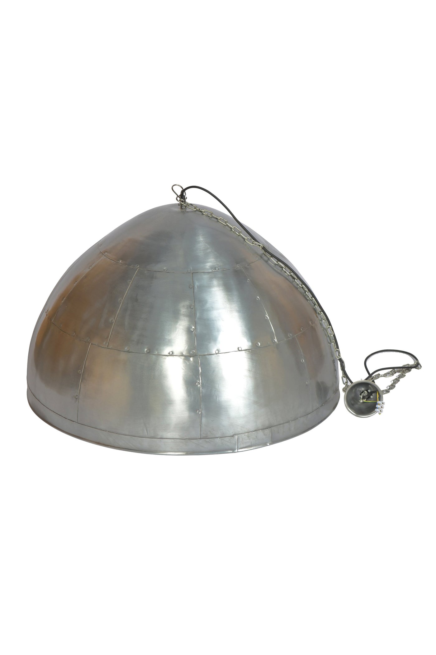 P51 Large - Zinc - Iron Riveted Dome Pendant Light - House of Isabella AU