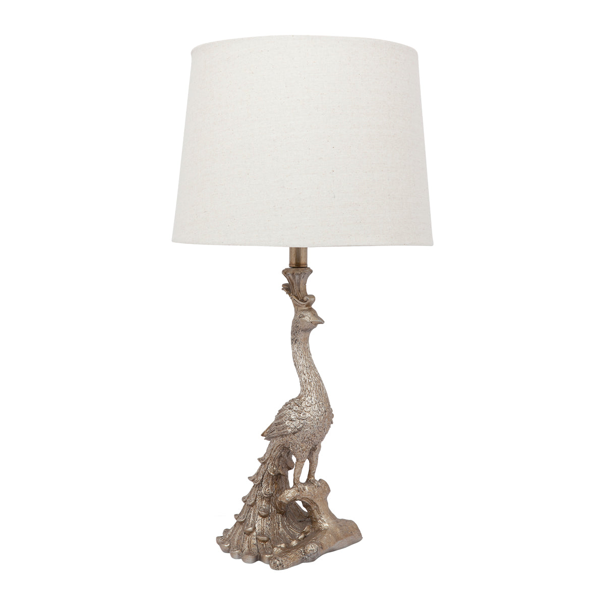Peacock Table Lamp - Champagne Gold