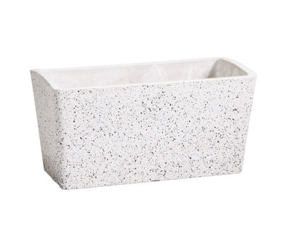 Imitation Stone Concrete White Stone Rectangle Planter 50cm