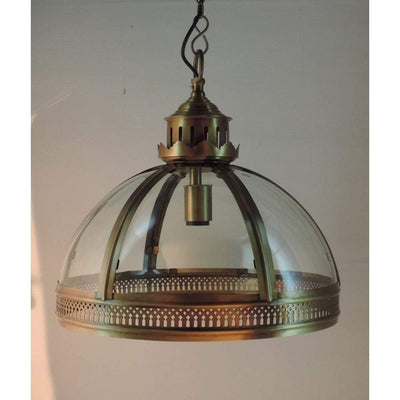 Winston Glass Pendant in Antique Brass - House of Isabella AU