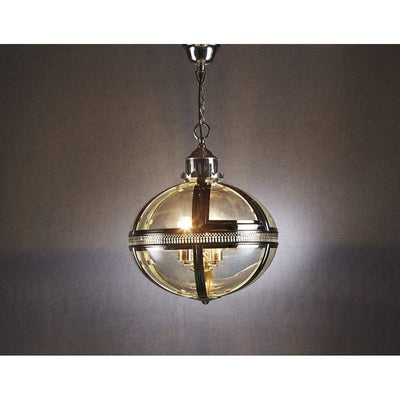 Oxford Hanging Lamp in Shiny Nickel - House of Isabella AU