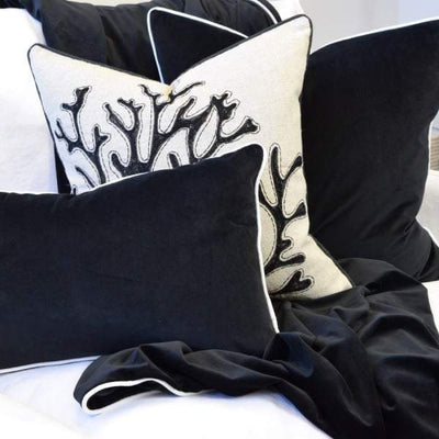 Rodeo Black Cushion Cover with Feather Insert - House of Isabella AU
