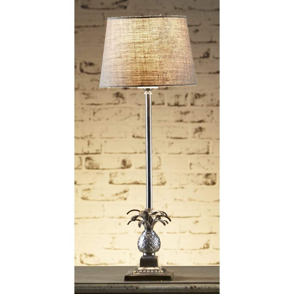 Caribbean Table Lamp Base Ant.Silver - House of Isabella AU