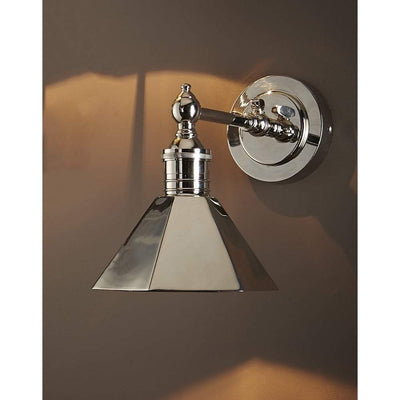 Mayfair Sconce W/Shade Shiny Nickel - House of Isabella AU