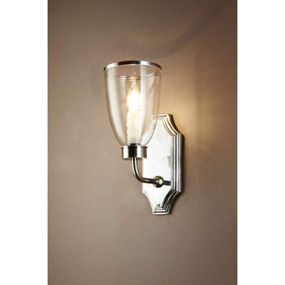 Westbrook Sconce Silver W/Glass Shade - House of Isabella AU