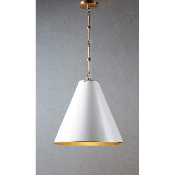 Monte Carlo hanging lamp White/Brass - House of Isabella AU