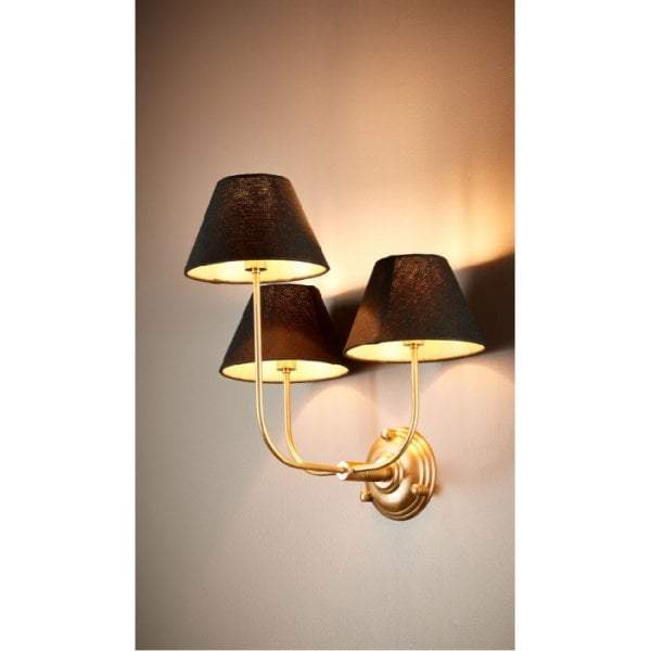 Trilogy 3 arms wall lamp base in brass - House of Isabella AU