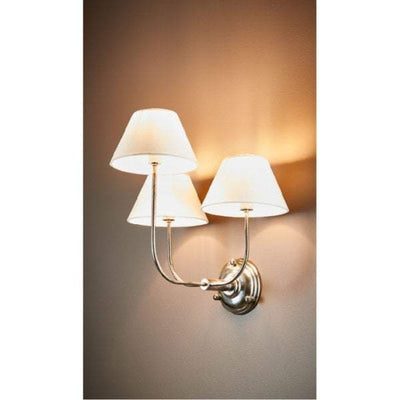 Trilogy 3 arms wall lamp base in silve - House of Isabella AU