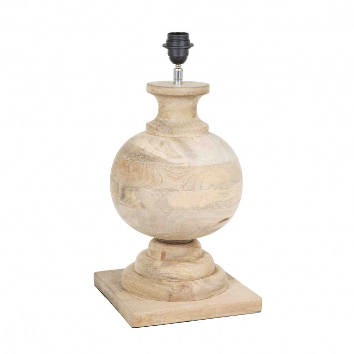 Coach Base Only - Natural - Turned Wood Ball Balustrade Table Lamp Base Only - House of Isabella AU