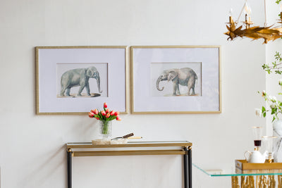 Set of 2 Elephant Framed Prints